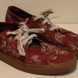 Red Floral Sneakers